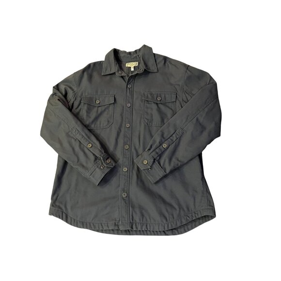 Duluth Trading Co Fire Hose Shirt Jac Mens L Blue Fleece Lined Work Jacket - Picture 13 of 13